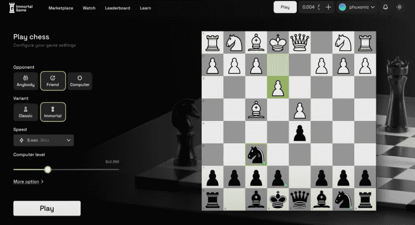 Immortal game (Chess) - обзор NFT игры